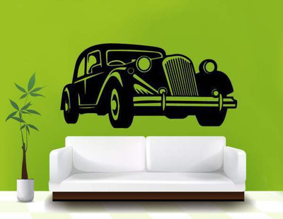 42% OFF on Hoopoe Decor Black nice car Wall Sticker Pack of 1