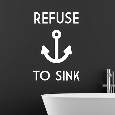 50% OFF on DeStudio Sink Anchor Refuse Three One Wall Sticker Sticker