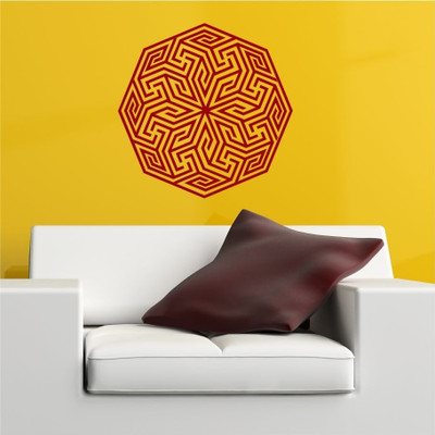 Chipakk Delicate Motif 1- Red Medium Pigmented Polyvinyl Films Imported Sticker