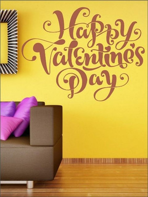 82% OFF on Wall1ders Happy Valentine Day PVC Vinyl Sticker Sticker Pack of 1