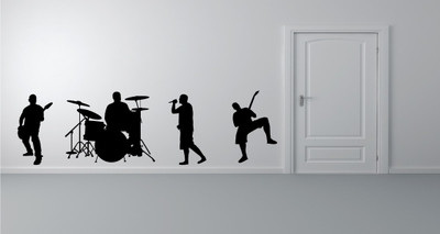 24% OFF on Dream On Walls Musical Rock Band Self Adhesive Vinyl Decal Sticker