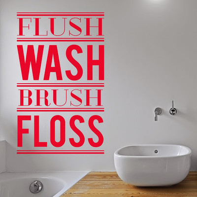 50% OFF on DeStudio Flush Wash Brush Floss Two Wall Sticker Sticker 50% OFF on DeStudio Flush Wash Brush Floss Two Wall Sticker Sticker