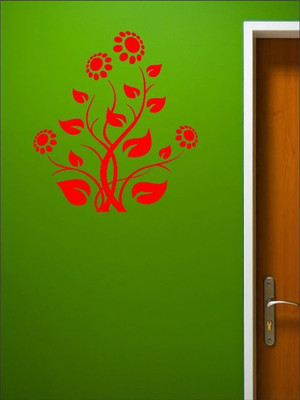 82% OFF on Wall1ders Sunflower With Leafs Sticker Sticker Pack of 1