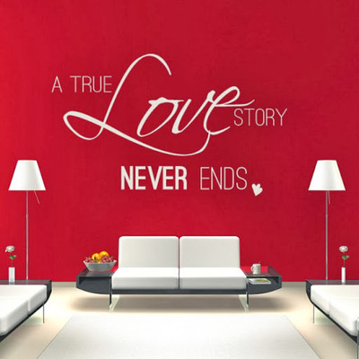 66% OFF on DeStudio DeStudio A TRUE Love Story Never Ends One Wall Stickers Size SMALL WALL STICKER Sticker