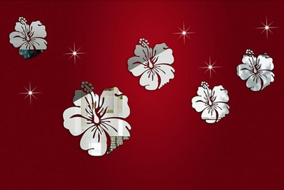 Saifee 3D Home Office Decor Wall Decals Flower Acrylic Sticker Saifee 3D Home Office Decor Wall Decals Flower Acrylic Sticker