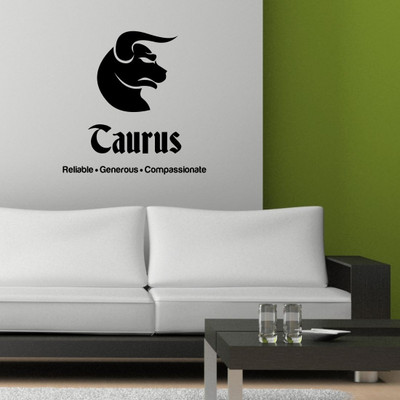 Chipakk Taurus Zodiac Decal - Black-S Pigmented Polyvinyl Films Imported Sticker