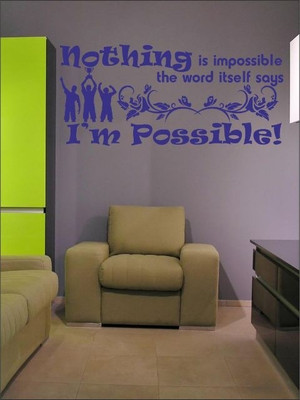 87% OFF on Wall1ders Impossible PVC Vinyl Sticker Pack of 1