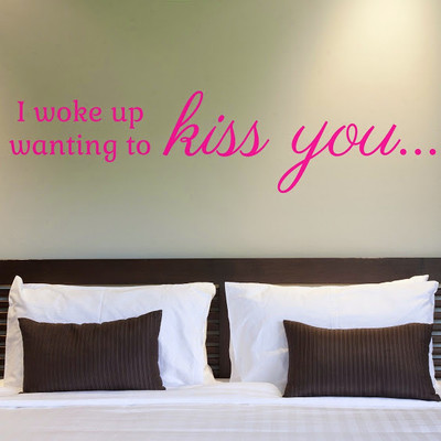 50% OFF on DeStudio Morning Quote Kiss Love Wallart Home Color Pink Size 135 X 60 Cms Wall Sticker