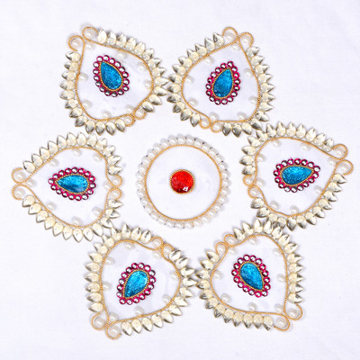 58% OFF on Amba Handicraft White Kundan Rangoli Acrylic Sheet Sticker 58% OFF on Amba Handicraft White Kundan Rangoli Acrylic Sheet Sticker