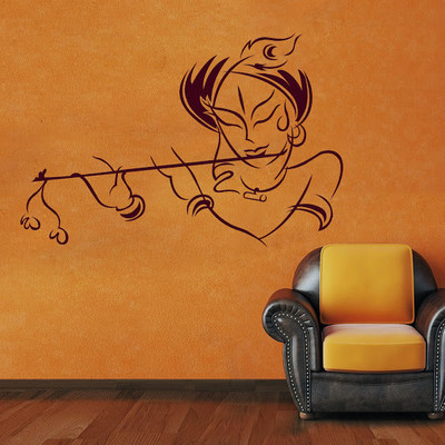 50% OFF on DeStudio DeStudio Krishna Two Wall Stickers Size LARGE WALL STICKER Sticker