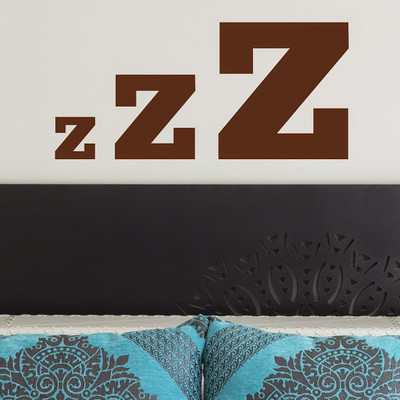 50% OFF on DeStudio Zzz Sleep Bedroom Wallart Vinyl Color Brown Size 150 X 60 Cms Wall Sticker
