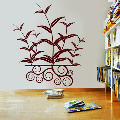50% OFF on DeStudio DeStudio Leaves With Swirls Two Wall Stickers Size JUMBO WALL STICKER Sticker