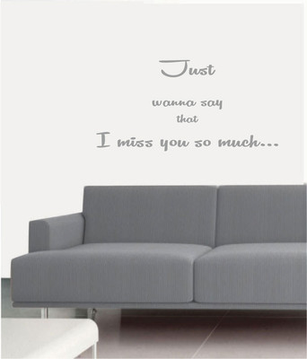 50% OFF on Ritzy I Miss You Sooo Much Living Room Wall Quotes Wall Decal Sticker