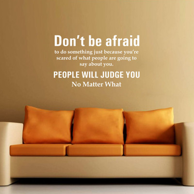 40% OFF on Creative Width Decor Don't Be Afraid Vinyl Sticker Sticker Pack of 1 40% OFF on Creative Width Decor Don't Be Afraid Vinyl Sticker Sticker Pack of 1
