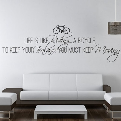 50% OFF on DeStudio DeStudio Life Is Like Riding A Bicycle Wall Stickers Size MEGA WALL STICKER Sticker
