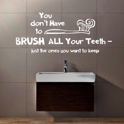 50% OFF on DeStudio DeStudio Brush Your Teeth One Wall Stickers Size MEDIUM WALL STICKER Sticker