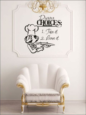 71% OFF on Wall1ders Dinner Choice PVC Vinyl Sticker Pack of 1