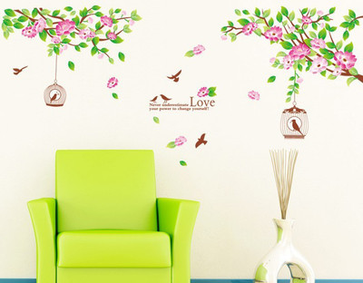 33% OFF on Pindia Beautiful Abstract Leaf Design Wall Sticker