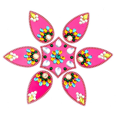 55% OFF on Amba Handicraft Pink Diwali Rangoli Acrylic Sheet Sticker