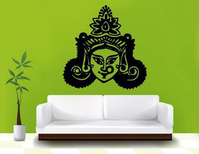 45% OFF on Hoopoe Decor Goddess Durga 2 Wall Sticker Pack of 1