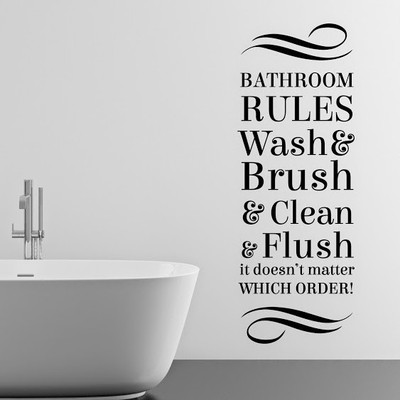 50% OFF on DeStudio Rules Washclean One Color Black Size 150 X 60 Cms Wall Sticker