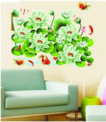 33% OFF on Pindia 3d Lotus Wall Sticker