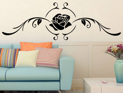 77% OFF on D��cor Kafe Decal Style Rose Wall Sticker Large Size-40*12 Inch Wall Sticker Sticker Pack of 1