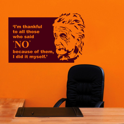 30% OFF on Creative Width Decor Einstein Quote Vinyl Sticker Sticker Pack of 1