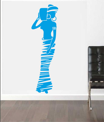 46% OFF on Ritzy African Lady With Pot Living Room Wall Decal Sticker