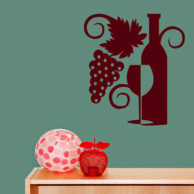 87% OFF on DeStudio Grapes N Wine Two Size Tiny Wall Sticker