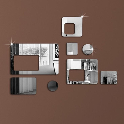 28% OFF on Saifee 3D Home Office Decor Wall Decals Mirror Decal Acrylic Sticker