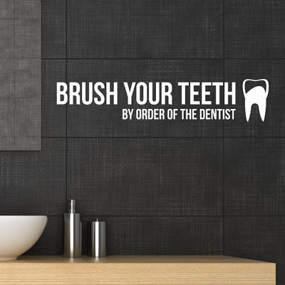 50% OFF on DeStudio Teeth Brush Kids Two Wall Sticker Sticker