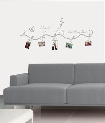 65% OFF on Ritzy Love You Family Photo Frame Living Room Wall Decal Sticker
