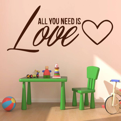 58% OFF on D��cor Kafe Decal Style Need Is Love Wall Art Small Size-19*08 Inch Wall Sticker Sticker Pack of 1