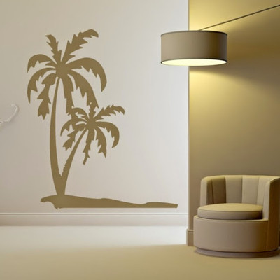 50% OFF on DeStudio Palm Trees On The Beach Sand One Size Giant Wall Sticker