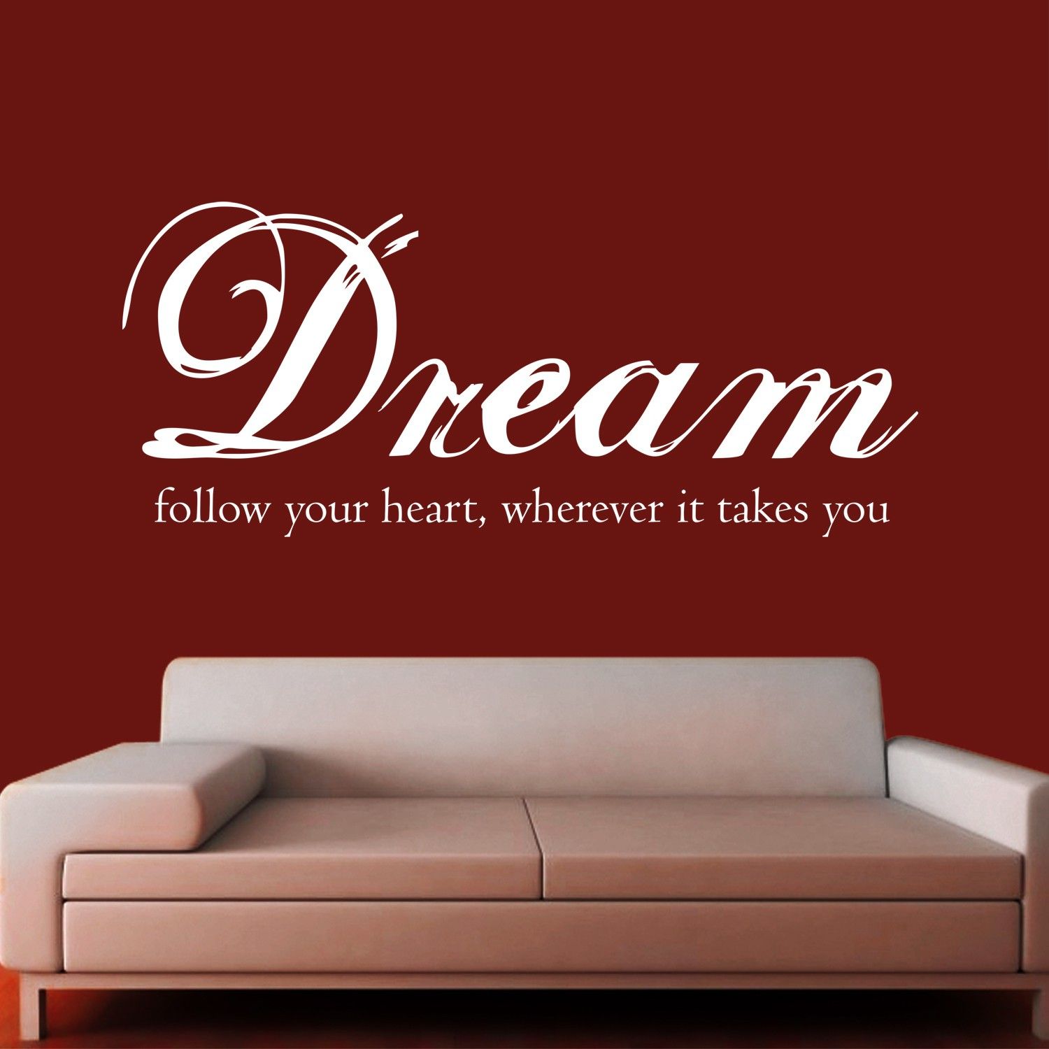 30% OFF on Creative Width Decor Follow Your Heart Vinyl Sticker Sticker Pack of 1