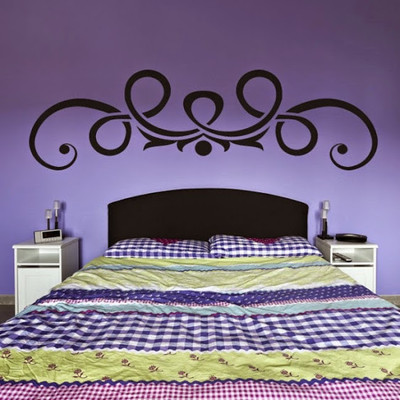 76% OFF on DeStudio Delicate Swirl Floral Heading One Size Large Wall Sticker