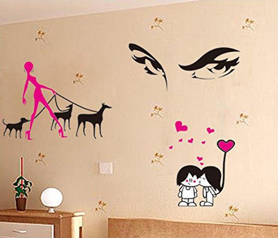 Pindia Love Cartoon Design Wall Sticker Pindia Love Cartoon Design Wall Sticker