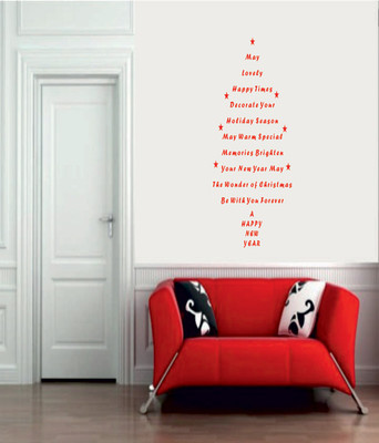 50% OFF on Ritzy Xmas & New Year Wishes Wall Quotes Wall Decal Sticker