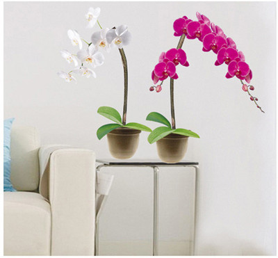 33% OFF on Pindia Pink & White Flower Pots Wall Sticker