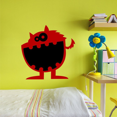 25% OFF on Chipakk Chalkboard Monster - Red Medium Pigmented Polyvinyl Films Imported Sticker