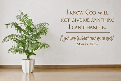 50% OFF on DeStudio DeStudio I Know God Will Not Give Me One Wall Stickers Size GIANT WALL STICKER Sticker