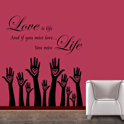 50% OFF on DeStudio DeStudio Love Is life One Wall Stickers Size GIANT WALL STICKER Sticker