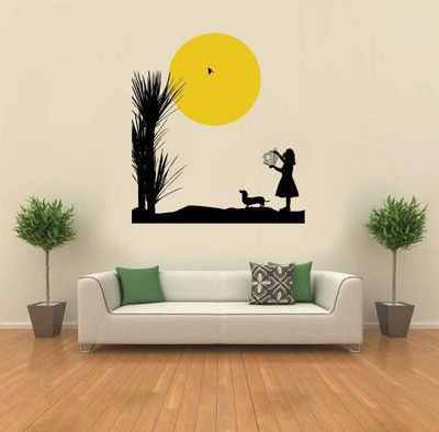 42% OFF on Hoopoe Decor Girl freeing bird Wall Sticker Pack of 1