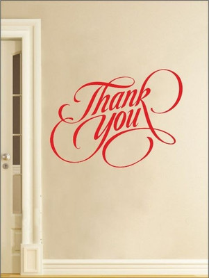 82% OFF on Wall1ders Thank You PVC Vinyl Sticker Sticker Pack of 1