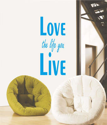 50% OFF on Ritzy Love The Life Living Room Wall Quotes Wall Decal Sticker