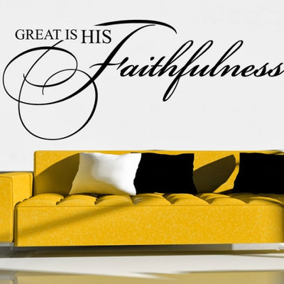50% OFF on DeStudio DeStudio Great Is His Faithfulness Wall Stickers Size GIANT WALL STICKER Sticker