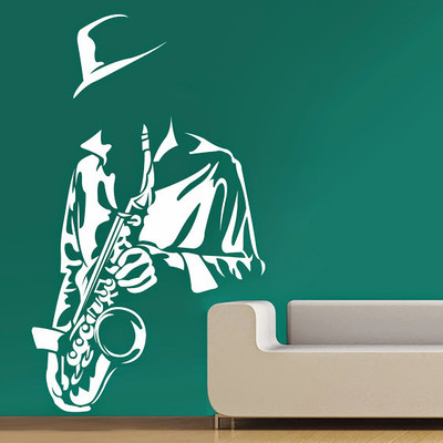 50% OFF on DeStudio DeStudio Saxophone Player One Wall Stickers Size MEDIUM WALL STICKER Sticker