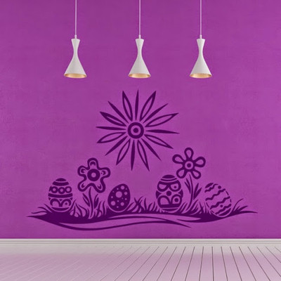 50% OFF on DeStudio Flowers Easter Eggs Seasonal Size Mega Wall Sticker