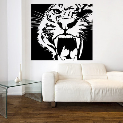50% OFF on DeStudio Tiger Retro Lounge Study Bedroom A Animals Wall Sticker Sticker